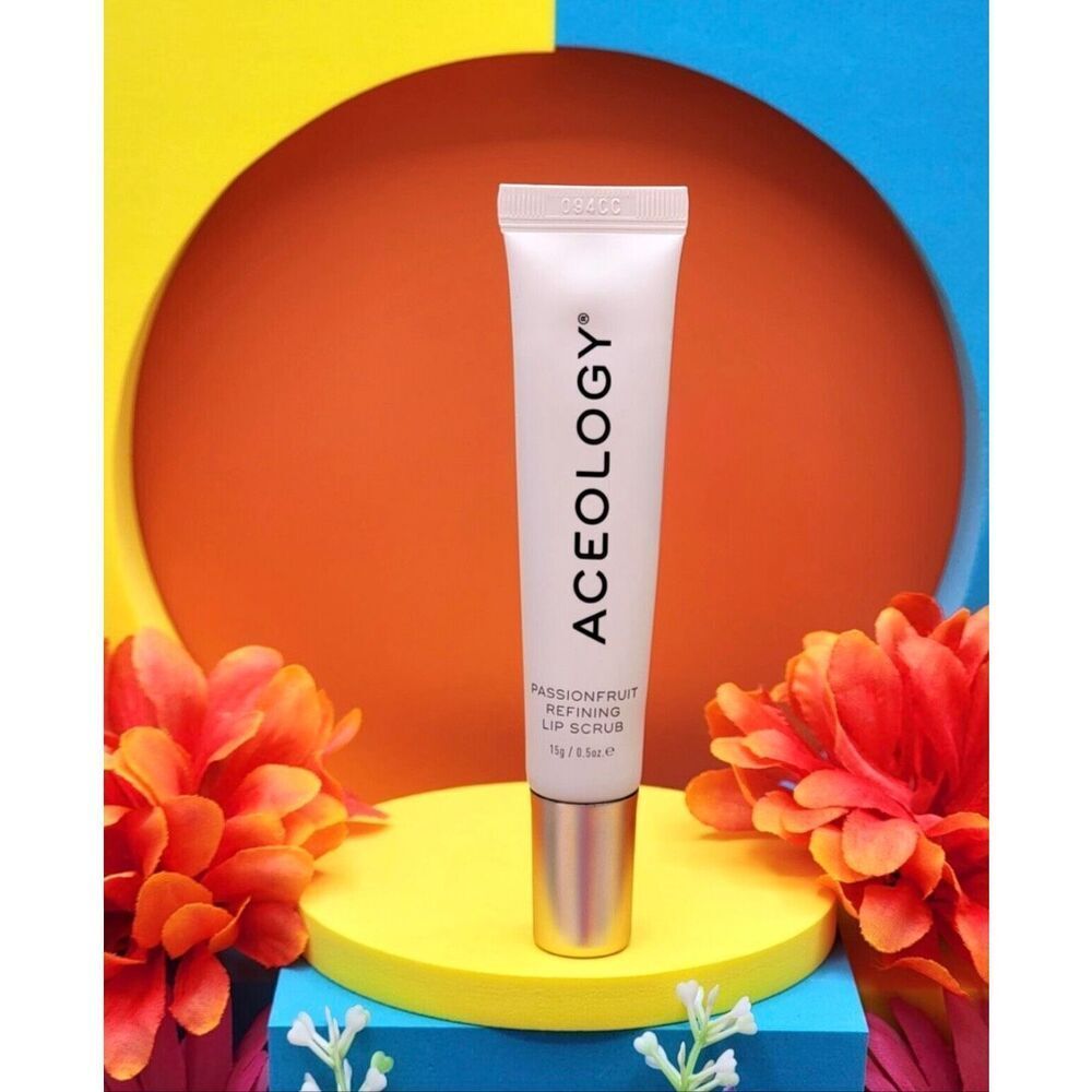 ACEOLOGY-NWT - Passionfruit Refining Lip Scrub. Full Size/Sealed Product/No Boz - Picture 2 of 14